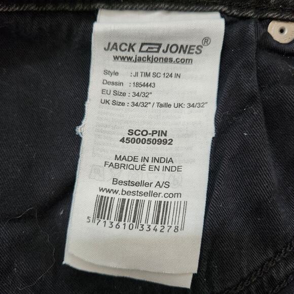 Jack & Jones Men's Slim Fit/Tim Distressed Jean Gray Wash Size 34x32 - Picture 9 of 10